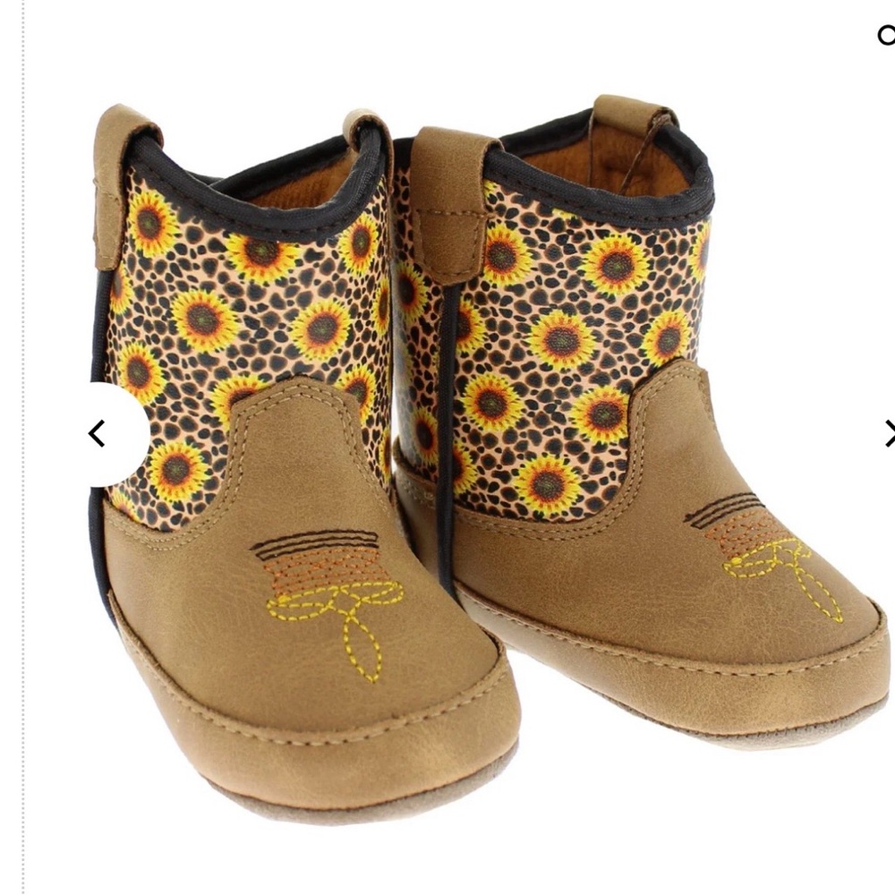 Sunflower Patterned Infant Twister Boots
